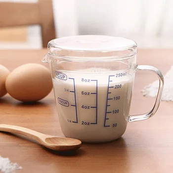 250/500ml Glass Measuring Cup with Cover Scale Jug Heat-resistant Milk Coffee Mug Microwave Measuring Cup Kitchen Accessories
250/500ml Glass Measuring Cup with Cover Scale Jug Heat-resistant Milk Coffee Mug Microwave Measuring Cup Kitchen Accessories