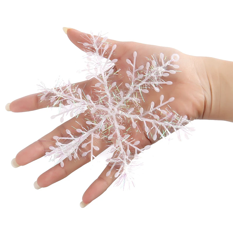 3 Winter Christmas Hanging Snowflake Decorations Large White Snowflakes for Christmas Decoration for Home Holiday New Year Party