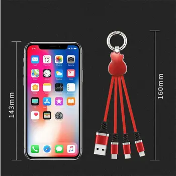 Multi 3 In 1 Micro USB TypeC Charging Cable Design Keychain Data Sync Line For Iphone Lighting Cable IOS Android Samsung TSLM1
Multi 3 In 1 Micro USB TypeC Charging Cable Design Keychain Data Sync Line For Iphone Lighting Cable IOS Android Samsung TSLM1