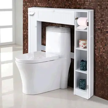 Wooden over the Toilet Storage Cabinet Bathroom Elegant Modern Floor Type Storage Cabinet Bathroom Space Saver 4 Layers HW56628 
Wooden over the Toilet Storage Cabinet Bathroom Elegant Modern Floor Type Storage Cabinet Bathroom Space Saver 4 Layers HW56628