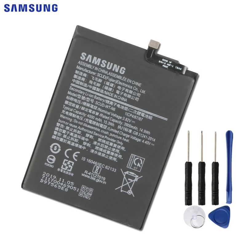 SAMSUNG Original Battery SCUD-WT-N6 For Samsung Galaxy A10s A20s Honor Holly 2 Plus SM-A2070 4000mAh
SAMSUNG Original Battery SCUD-WT-N6 For Samsung Galaxy A10s A20s Honor Holly 2 Plus SM-A2070 4000mAh