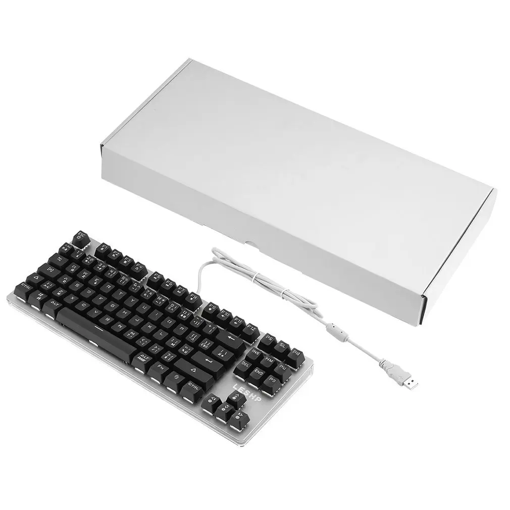 LESHP Long Life USB Interface Wired Luminescent 6 Color LED Backlight Multimedia Mechanical Game Keyboard For Gaming Office
LESHP Long Life USB Interface Wired Luminescent 6 Color LED Backlight Multimedia Mechanical Game Keyboard For Gaming Office