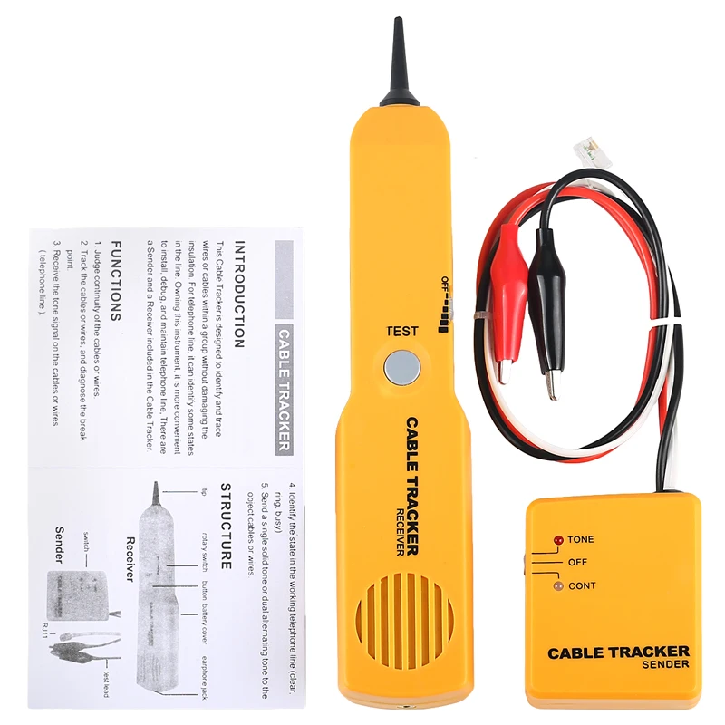 Tracker Diagnose Tone Finder Telephone Wire Cable Tester Toner Tracer inder Detector Networking Tools
Tracker Diagnose Tone Finder Telephone Wire Cable Tester Toner Tracer inder Detector Networking Tools