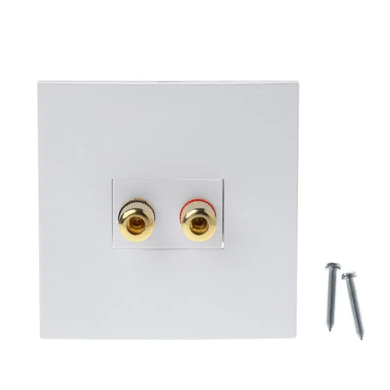 Audio Panel Terminals 2 Binding Post Left Right Channels Speaker Connector Wall Socket Banana Jack
Audio Panel Terminals 2 Binding Post Left Right Channels Speaker Connector Wall Socket Banana Jack