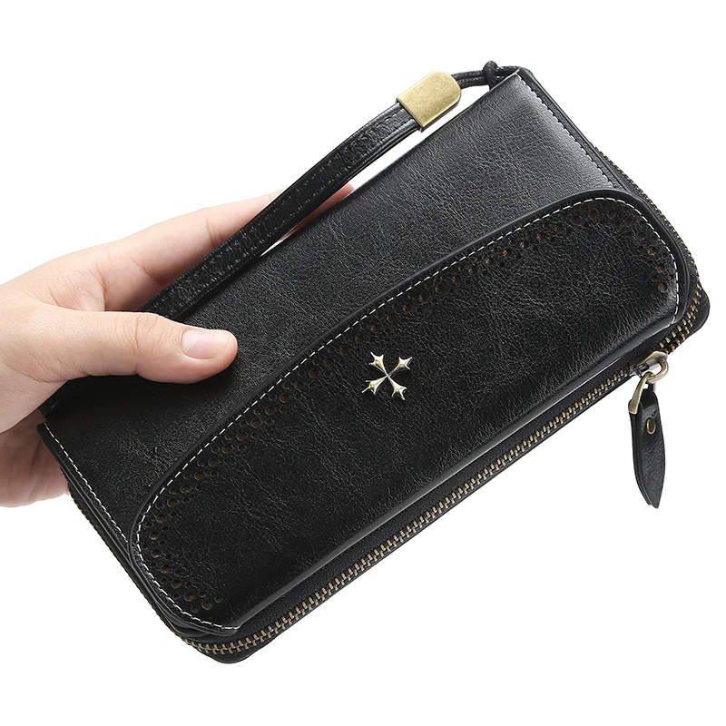 Wallet ladies hollow long zipper clutch bag 2019 creative Korean version of the multi-function mobile phone bag
Wallet ladies hollow long zipper clutch bag 2019 creative Korean version of the multi-function mobile phone bag