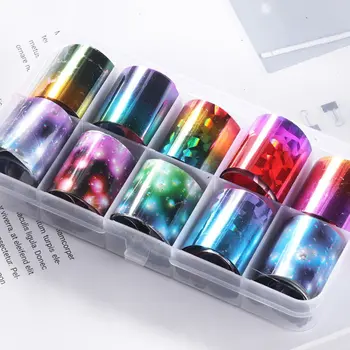 Nail Art Starry Sky Transfer Paper 10 Grid Box Set Exquisite Mirror Colorful Lace Star Glue Nail Applique
Nail Art Starry Sky Transfer Paper 10 Grid Box Set Exquisite Mirror Colorful Lace Star Glue Nail Applique