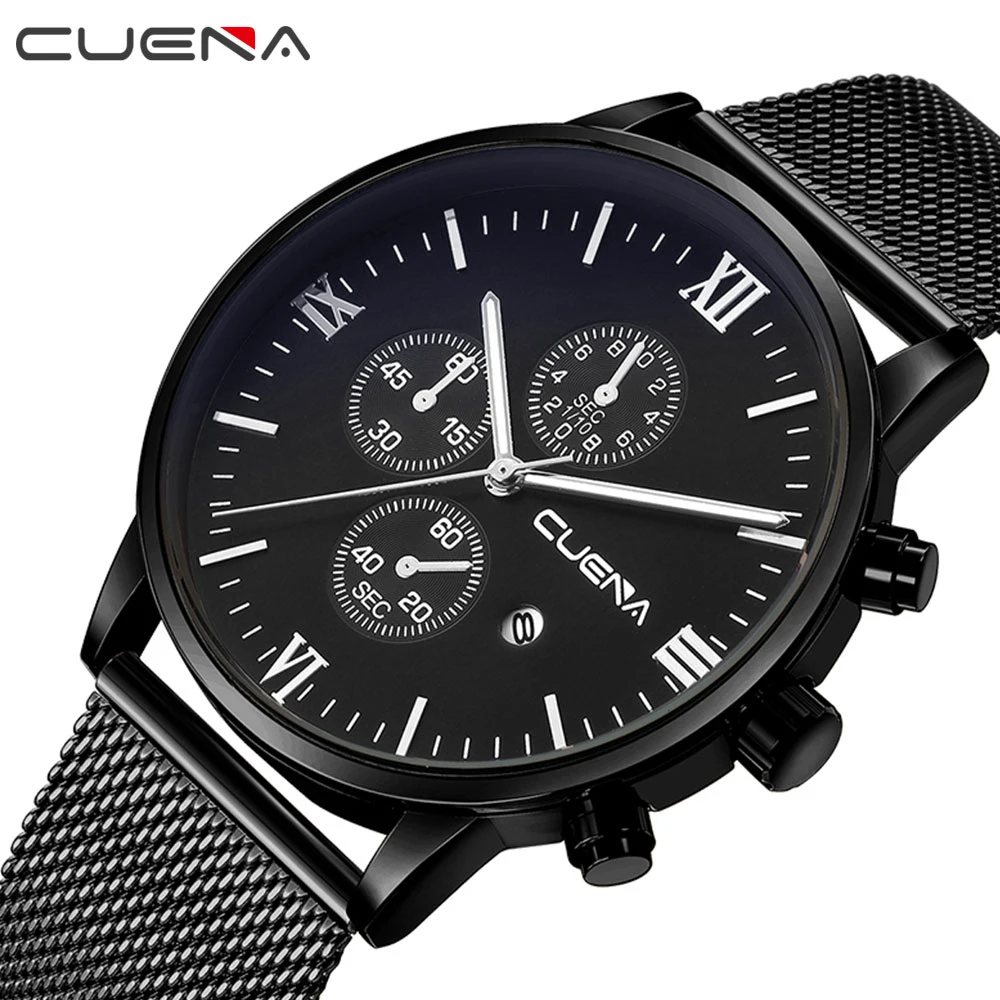 Fashion Watch men Luxury top brand CUENA steel mens watches waterproof Wristwatch Men Clock quartz watch silver sports casual
Fashion Watch men Luxury top brand CUENA steel mens watches waterproof Wristwatch Men Clock quartz watch silver sports casual