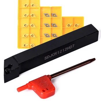 10PCS DCMT070204 UE6020 US735 VP15TF Internal Turning Tools Carbide Inserts + 1PC SDJCR1010H07 CNC Cutting Tool Holder Lathe Set
10PCS DCMT070204 UE6020 US735 VP15TF Internal Turning Tools Carbide Inserts + 1PC SDJCR1010H07 CNC Cutting Tool Holder Lathe Set