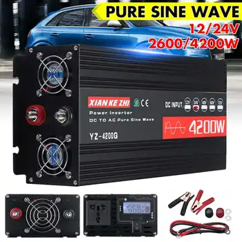 Pure Sine Wave Inverter DC 12v/24v To AC 220V 2600W/4000W Voltage Transformer Power Converter solar Car Inverter+LCD Display
Pure Sine Wave Inverter DC 12v/24v To AC 220V 2600W/4000W Voltage Transformer Power Converter solar Car Inverter+LCD Display