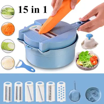 10/15in1 Vegetable Cutter Kitchen Accessories Mandoline Slicer Fruit Cutter Potato Peeler Carrot Cheese Grater Vegetable Slicer
10/15in1 Vegetable Cutter Kitchen Accessories Mandoline Slicer Fruit Cutter Potato Peeler Carrot Cheese Grater Vegetable Slicer