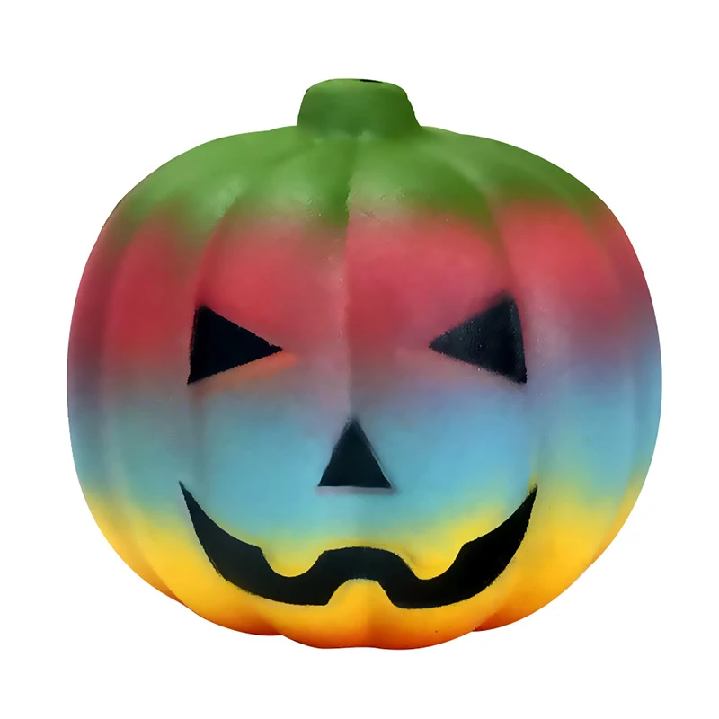 

Jumbo Kawaii Halloween Colorful Pumpkins Squishy Slow Rising Squeeze Toys for Kids Baby Grownups Decompression Toys 9*9*8 CM