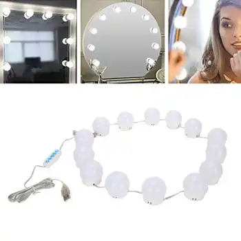 14pcs Bulbs Vanity Makeup Mirror Lights Kit LED USB Cosmetic Dimmable Light Bulbs Strips for Makeup Table Mirror Cosmetics Tools
14pcs Bulbs Vanity Makeup Mirror Lights Kit LED USB Cosmetic Dimmable Light Bulbs Strips for Makeup Table Mirror Cosmetics Tools