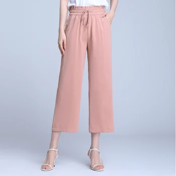 2020 Summer OL Style Straight Pants Women Female Drawstring Loose High Waist Solid Wide Leg Pants Casual Trousers Plus Size
2020 Summer OL Style Straight Pants Women Female Drawstring Loose High Waist Solid Wide Leg Pants Casual Trousers Plus Size