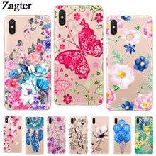 Para Xiaomi Mi Max 3 funda transparente suave TPU funda Floral para Xiaomi xiomi mi Max 3 64GB 128GB Max3 Pro funda Fundas(China)