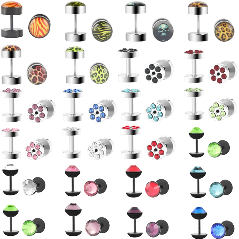 1pair Skull Punk Earring For Men Leopard Fake Ear Plug Piercing Cheater Plug Earring Men Stud Stainelss Steel Woman Fake Gauge
1pair Skull Punk Earring For Men Leopard Fake Ear Plug Piercing Cheater Plug Earring Men Stud Stainelss Steel Woman Fake Gauge