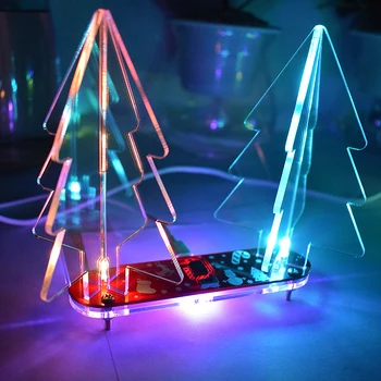 DIY Christmas Tree kit Colorful Easy Making LED Light Acrylic Christmas Tree with Music Electronic Learning Kit Module Toys Gift
DIY Christmas Tree kit Colorful Easy Making LED Light Acrylic Christmas Tree with Music Electronic Learning Kit Module Toys Gift