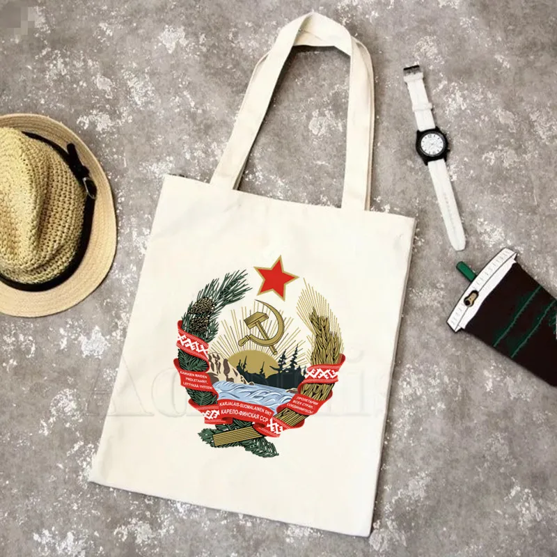CCCP Russian USSR Soviet Union Moscow Print Reusable Shopping Bag Women Canvas Tote Bags Printing Eco Bag Shopper Shoulder Bags
CCCP Russian USSR Soviet Union Moscow Print Reusable Shopping Bag Women Canvas Tote Bags Printing Eco Bag Shopper Shoulder Bags