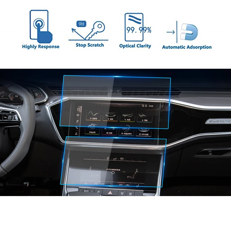 2PCS for Audi A6l Car GPS Navigation Film LCD Screen Tempered Glass Protective Film Anti-scratch Film Accessories Refit
2PCS for Audi A6l Car GPS Navigation Film LCD Screen Tempered Glass Protective Film Anti-scratch Film Accessories Refit