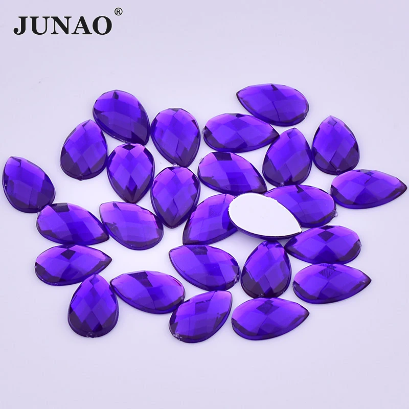 JUNAO 8*13mm 13*18mm Dark Purple Drop Shapes Rhinestones Acrylic Flatback Strass Crystal Glue On Gems For Clothes Dress Craft
JUNAO 8*13mm 13*18mm Dark Purple Drop Shapes Rhinestones Acrylic Flatback Strass Crystal Glue On Gems For Clothes Dress Craft