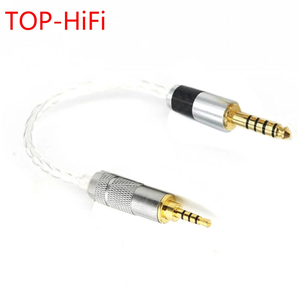 TOP-HiFi 2.5mm TRRS Balanced Male to 4.4mm Balanced Male Amplifier Adapter Cable 7NOCC Single Crystal Copper Silver Plated
TOP-HiFi 2.5mm TRRS Balanced Male to 4.4mm Balanced Male Amplifier Adapter Cable 7NOCC Single Crystal Copper Silver Plated
