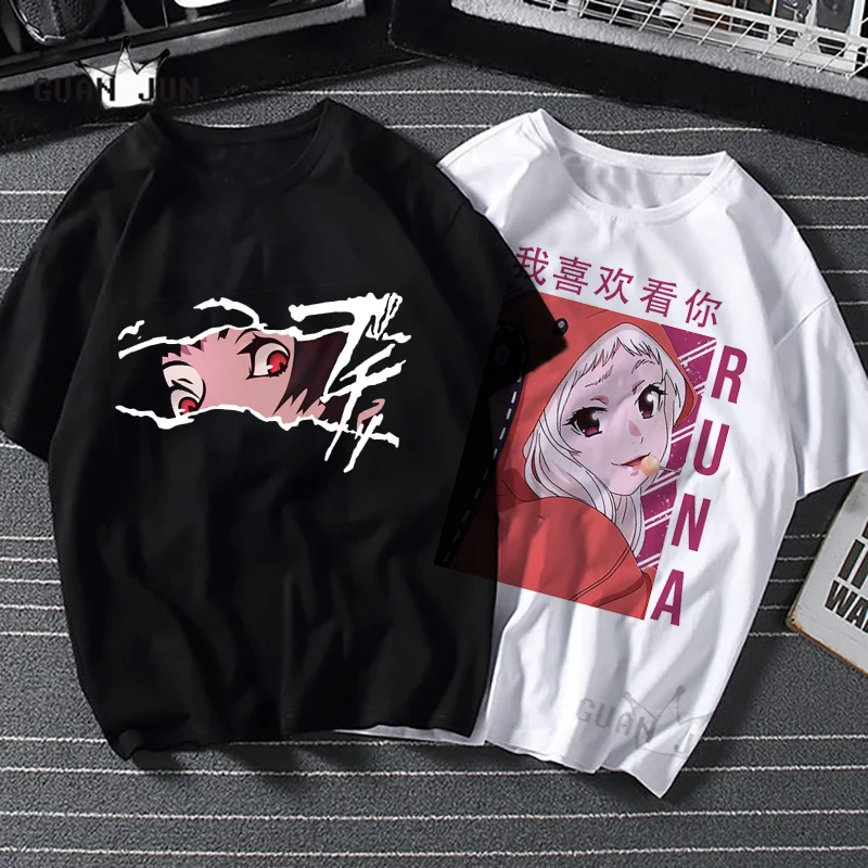 

Забавная мультяшная футболка Kakegurui Yumeko Jabami Runa, Мужская/женская футболка, футболка с рисунком аниме, футболка в японском стиле Харадзюку, мужские футболки