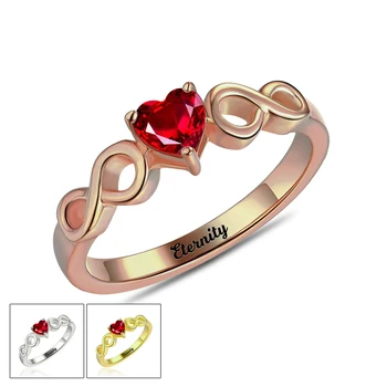 XiaoJing 925 sterling silver Personalized Birthstone Handmade Engraved Name Double Infinity finger Rings for Mother party gift
XiaoJing 925 sterling silver Personalized Birthstone Handmade Engraved Name Double Infinity finger Rings for Mother party gift