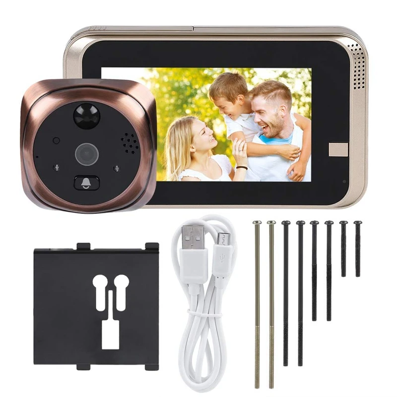 Video Peephole Doorbell, 720P 4.3Inch Hd Screen Wifi Smart Peephole Viewer Doorbell Waterproof Home Visible Intercom Doorphone N
Video Peephole Doorbell, 720P 4.3Inch Hd Screen Wifi Smart Peephole Viewer Doorbell Waterproof Home Visible Intercom Doorphone N