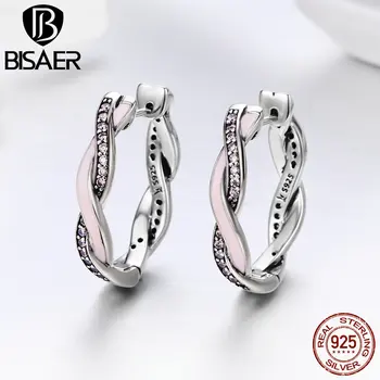Authentic 100% 925 Sterling Silver Twist Of Fate Pink Clip Earrings for Women Girl Sterling Silver Fashion Jewelry
Authentic 100% 925 Sterling Silver Twist Of Fate Pink Clip Earrings for Women Girl Sterling Silver Fashion Jewelry