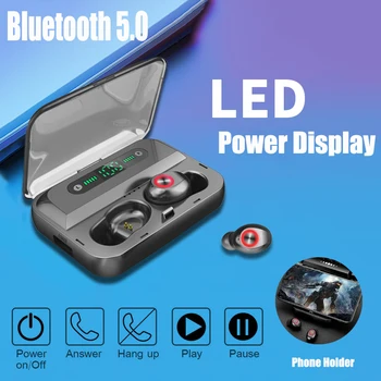 Wireless Bluetooth 5.0 Earphone Stereo TWS Earbuds Waterproof Earphone With LED Display Charging Box for Iphone 
Wireless Bluetooth 5.0 Earphone Stereo TWS Earbuds Waterproof Earphone With LED Display Charging Box for Iphone