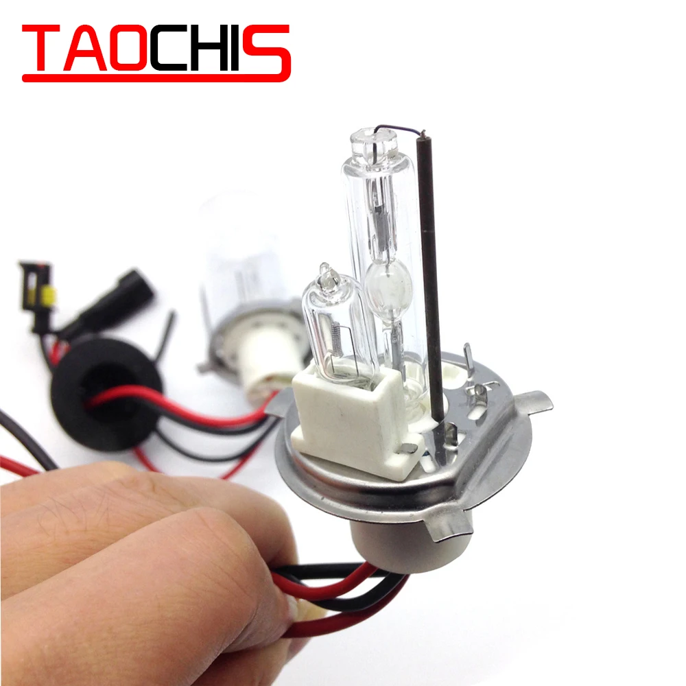 

TAOCHIS 12V 75W H4-2 Hi/Lo Xenon HID Bulbs Halogen Lamp Head light 4300k 5000k 6000k 8000k Car HID fog Lights replacement