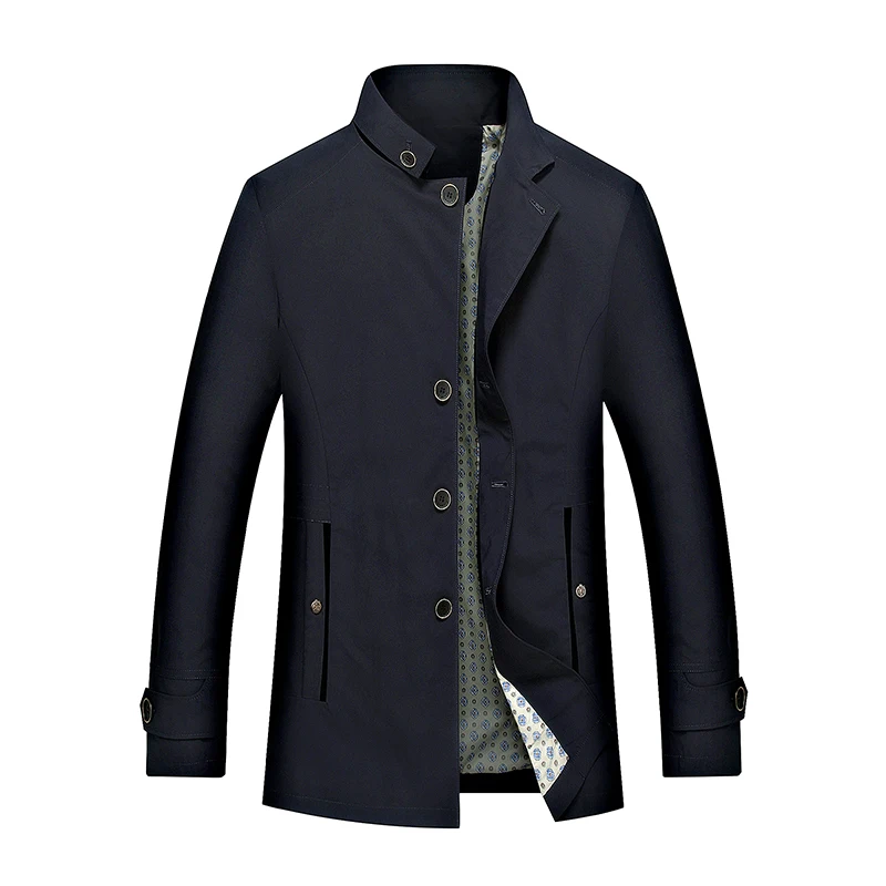 Spring autumn fashion versatile casual men's windbreaker 2019 button decoration slim lightweight plus size men's coat
Spring autumn fashion versatile casual men's windbreaker 2019 button decoration slim lightweight plus size men's coat