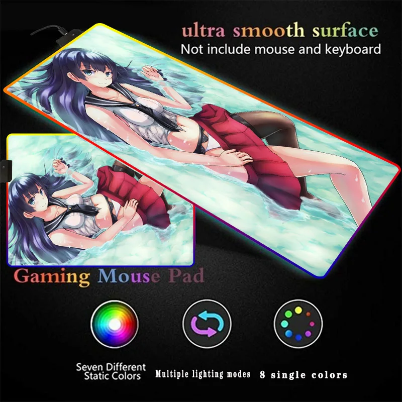 Japan Anime Girl Sexy RGB LED Gaming Large Mouse Pad Computer Mousepad Big Mouse Mat with Backlight Carpet for Keyboard Desk Mat
Japan Anime Girl Sexy RGB LED Gaming Large Mouse Pad Computer Mousepad Big Mouse Mat with Backlight Carpet for Keyboard Desk Mat
