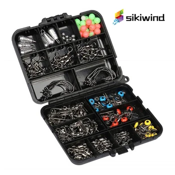 

170pcs/set Fishing Tackle Carrying Storage Holder Lure Fishing Crank Hook Rolling Swivels Snaps Connector Angling Supplies