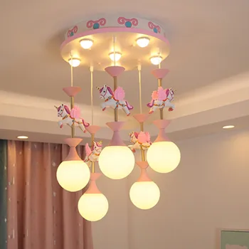 

Northern Europe Children House Chandelier Girl Princess Bedroom Cartoon Boy Girl Light Fly Pendant Lights