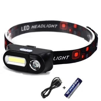 Mini Headlight 1XPE+1*COB LED Headlamp 6 Modes USB Charging Camping Flashlight Frontal Head Torch with 18650 Battery
Mini Headlight 1XPE+1*COB LED Headlamp 6 Modes USB Charging Camping Flashlight Frontal Head Torch with 18650 Battery