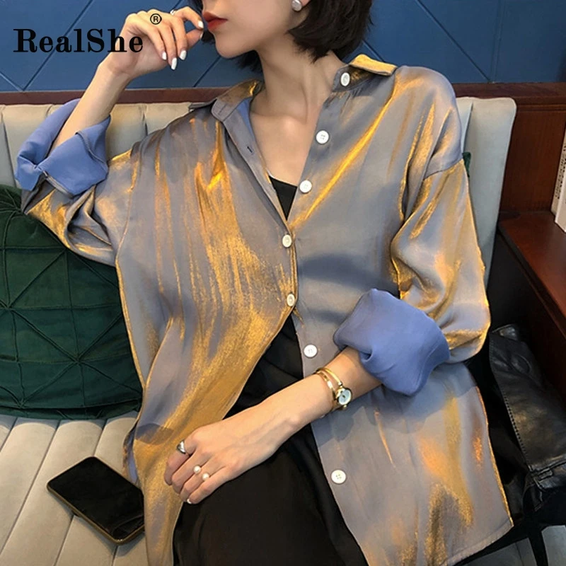 RealShe Chiffon Blouse Lapel Long Sleeve Solid Button Blouse Women Spring Womens Tops And Blouses Autumn Streetwear Woman Shirts
RealShe Chiffon Blouse Lapel Long Sleeve Solid Button Blouse Women Spring Womens Tops And Blouses Autumn Streetwear Woman Shirts