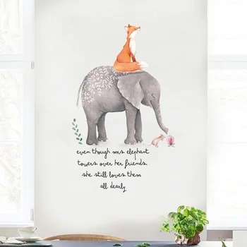 1PC Creative Removable Non-toxic Peel and Stick Big Elephant Fox and Mice Animals Wall Stickers Wall Art Decal
1PC Creative Removable Non-toxic Peel and Stick Big Elephant Fox and Mice Animals Wall Stickers Wall Art Decal