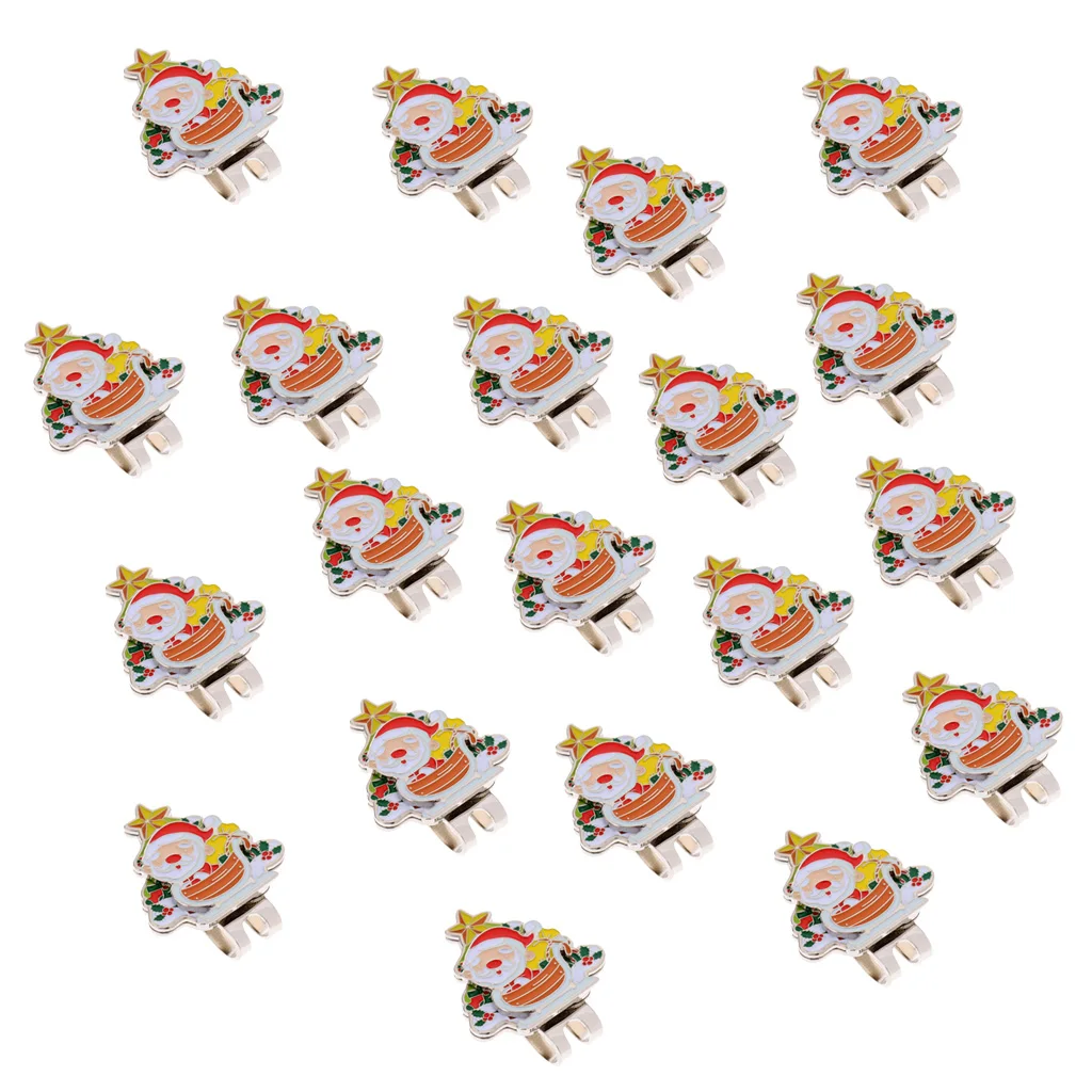 20 Pieces/Pack Quality Santa Claus Magnetized Cap Visor Clip-on Golf Ball Marker Nice Christmas Gift 20 Pieces/Pack Quality Santa Claus Magnetized Cap Visor Clip-on Golf Ball Marker Nice Christmas Gift