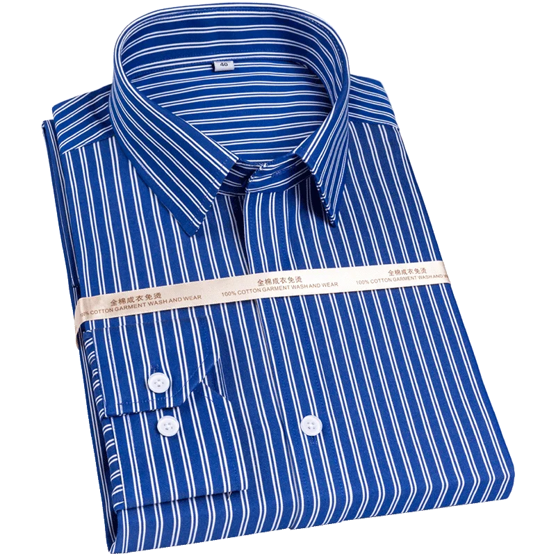 100% Cotton Non-Iron Formal Striped Dress Shirts for Men long Sleeve Anti-Wrinkle High density Cotton Plaid Shirt Man High Grade
100% Cotton Non-Iron Formal Striped Dress Shirts for Men long Sleeve Anti-Wrinkle High density Cotton Plaid Shirt Man High Grade