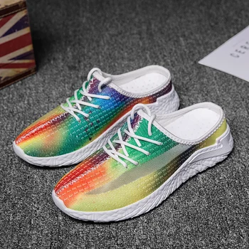 Summer 2020 Mesh Half slippers Men Brand Designer Mens Sneakers Half Drag Men Fashion Shoes Yellow Green Flats Casual Shoes Mens
Summer 2020 Mesh Half slippers Men Brand Designer Mens Sneakers Half Drag Men Fashion Shoes Yellow Green Flats Casual Shoes Mens