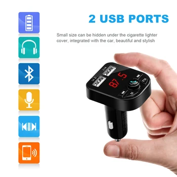 Car Bluetooth FM Transmitter Dual USB Port Charger FM Modulator MP3 Player Car Lighter Wireless Hands free Call Music player
Car Bluetooth FM Transmitter Dual USB Port Charger FM Modulator MP3 Player Car Lighter Wireless Hands free Call Music player