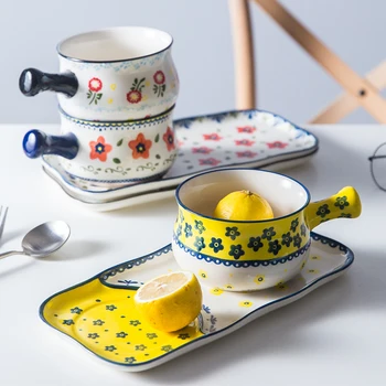 Japanese-style hand-painted ceramic tableware set home Western dish breakfast plate bread dessert fruite plate bowl dish set
Japanese-style hand-painted ceramic tableware set home Western dish breakfast plate bread dessert fruite plate bowl dish set