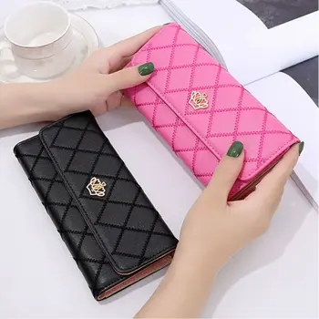 Women Wallet Minimalist Designer Long Bifold Female Clutch Leather Rhomboids Coin Purse Ladies Card Holder Money Dollar Cuzdan
Women Wallet Minimalist Designer Long Bifold Female Clutch Leather Rhomboids Coin Purse Ladies Card Holder Money Dollar Cuzdan