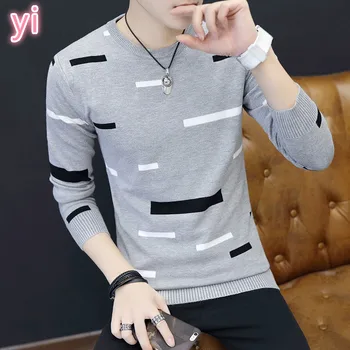 yi 2019 new AutumnRound Neck Sweater Men's Long Sleeve Thin Striped Knit Sweaters Man Slim Bottoming Shirt
yi 2019 new AutumnRound Neck Sweater Men's Long Sleeve Thin Striped Knit Sweaters Man Slim Bottoming Shirt