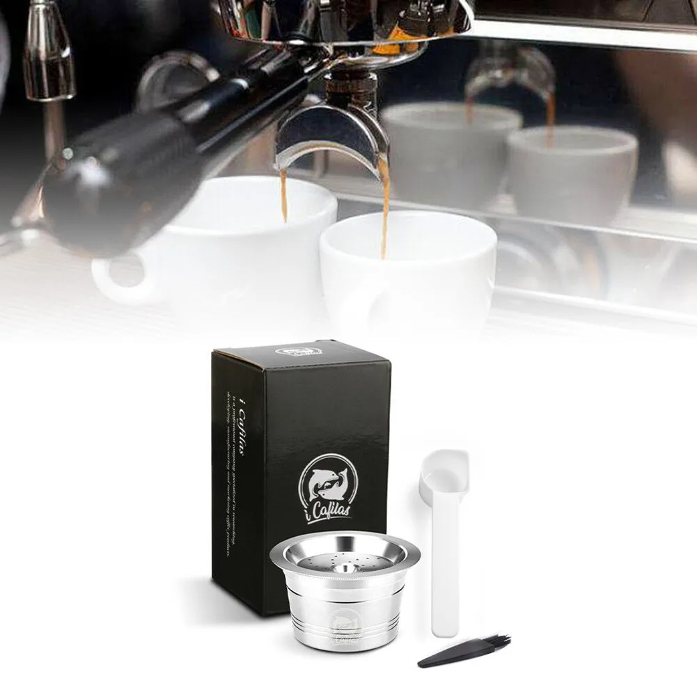 Reusable Coffee Capsule Kit Fine Powder Pod Supplies For Verismo Caffitaly K FEE Coffeemaker Machine Coffeeware Set Brush Spoon Reusable Coffee Capsule Kit Fine Powder Pod Supplies For Verismo Caffitaly K FEE Coffeemaker Machine Coffeeware Set Brush Spoon