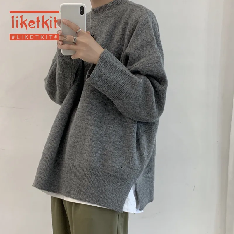 Liketkit Mens Solid Sweater 2020 New Spring O-Neck Oversized Casual Knitted Pullovers Male Split Hem Vintage Streetwear Autumn
Liketkit Mens Solid Sweater 2020 New Spring O-Neck Oversized Casual Knitted Pullovers Male Split Hem Vintage Streetwear Autumn