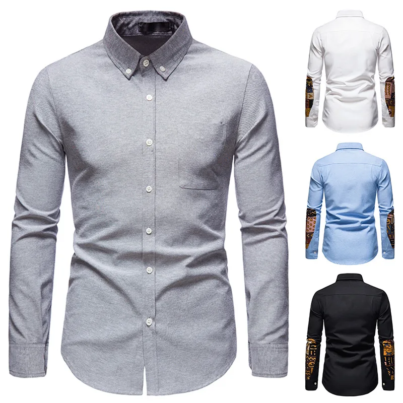 long sleeve shirt men Oxford cloth Casual Shirt arm printing fashion Slim Streetwear Spring Autumn shirts for men
long sleeve shirt men Oxford cloth Casual Shirt arm printing fashion Slim Streetwear Spring Autumn shirts for men