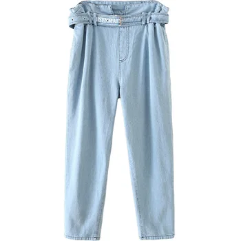 2020 Spring Fashion Buds waist Jeans Women Pencil Pants Cotton Loose Belt Lady Casual Denim Trousers for Female z9611
2020 Spring Fashion Buds waist Jeans Women Pencil Pants Cotton Loose Belt Lady Casual Denim Trousers for Female z9611