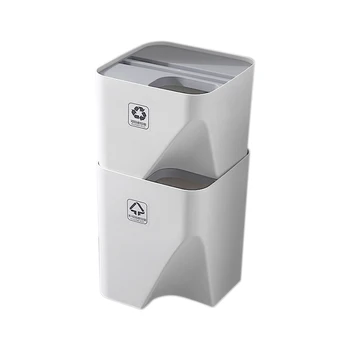 1pcs Kitchen Trash Can Recycle Bin Stacked Sorting Trash Bin Family Dry And Wet Separation Waste Bin Rubbish Bin for Bathroom 
1pcs Kitchen Trash Can Recycle Bin Stacked Sorting Trash Bin Family Dry And Wet Separation Waste Bin Rubbish Bin for Bathroom