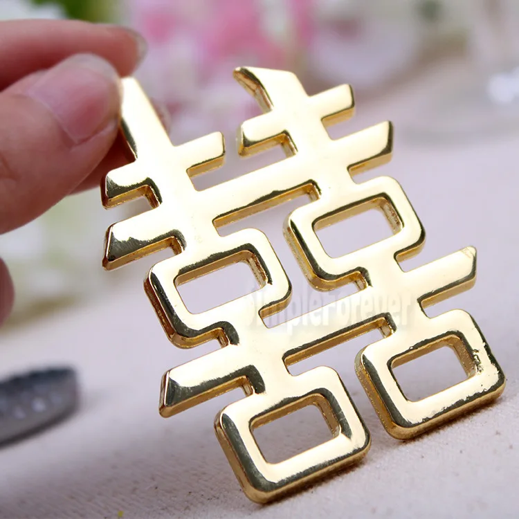 

Hot Sell 200pcs Chinese Asian Themed Double Happiness Bottle Opener Wedding Party Favors Wedding Giveaways